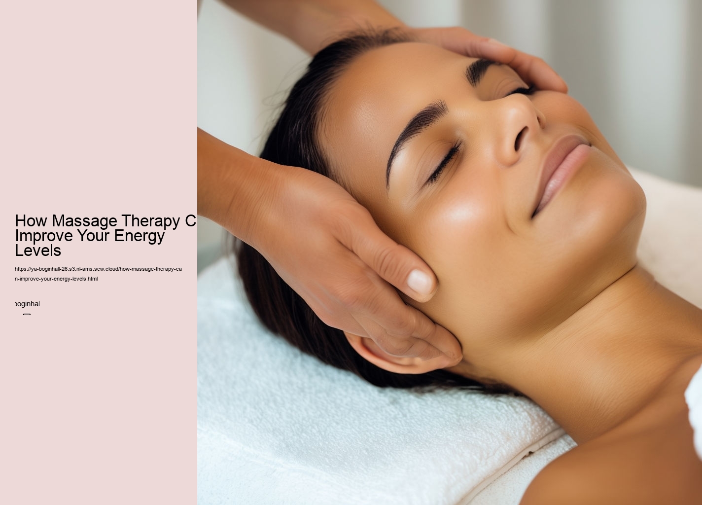 How Massage Therapy Can Improve Your Energy Levels